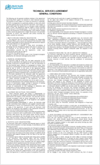 Cover image of "TSA General Conditions" document.