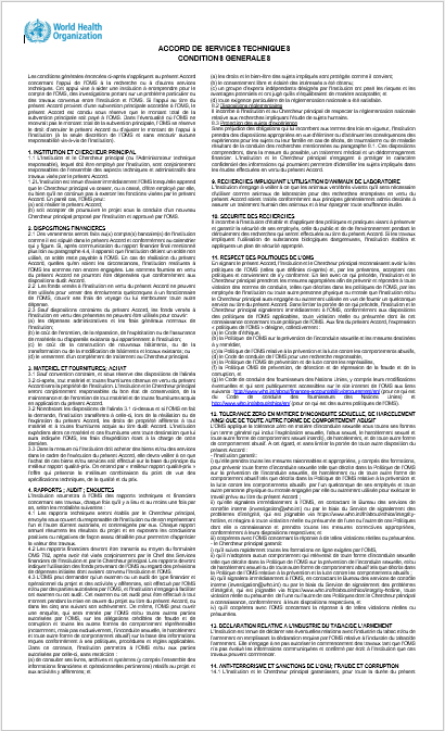 Accord de Services Techniques : conditions générales​